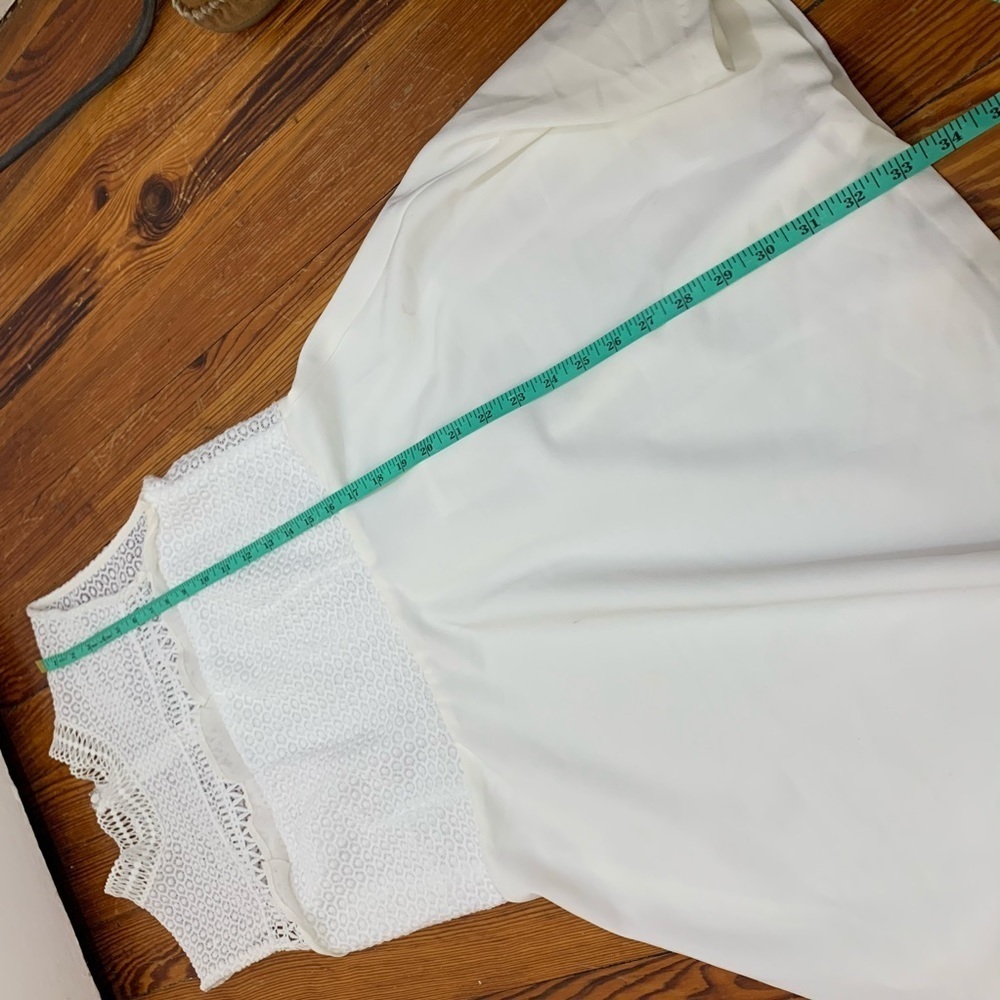 ONE ONE SIX Lace Yoke Fit & Flare White Dress - Picture 5 of 7